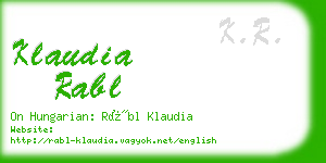 klaudia rabl business card